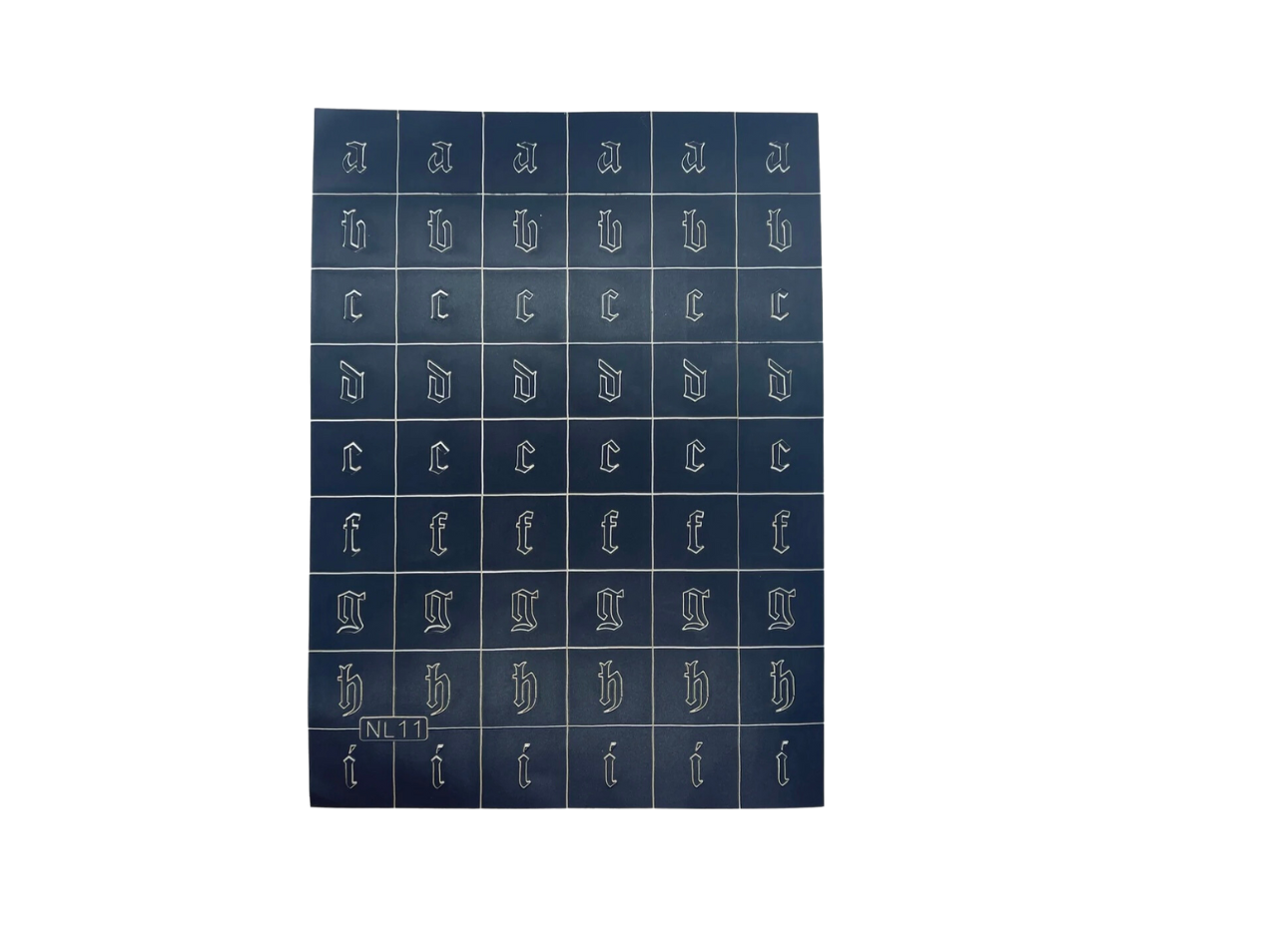 Alphabet Airbrush Stencil