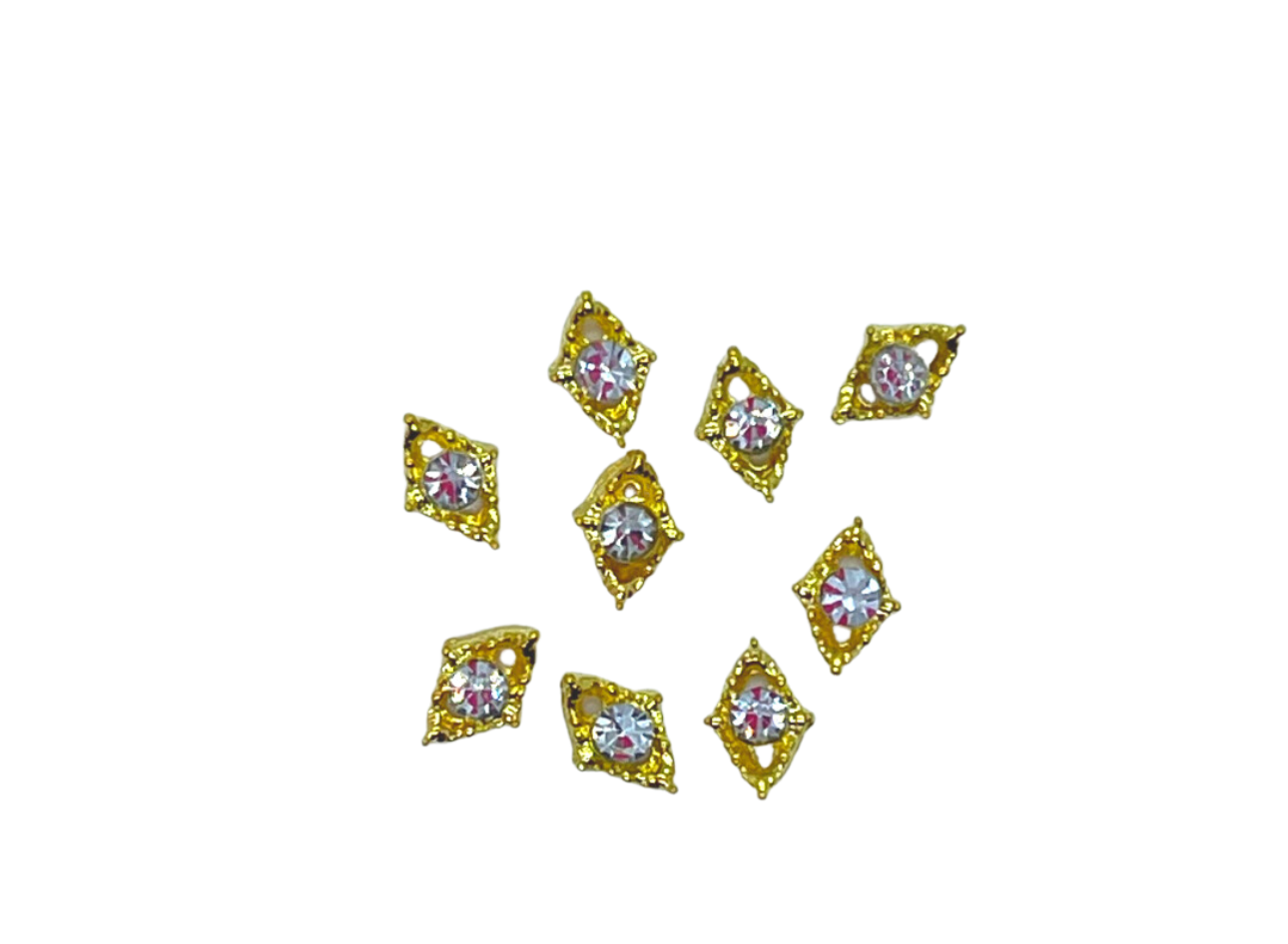 Single Stone Rhombus Charm