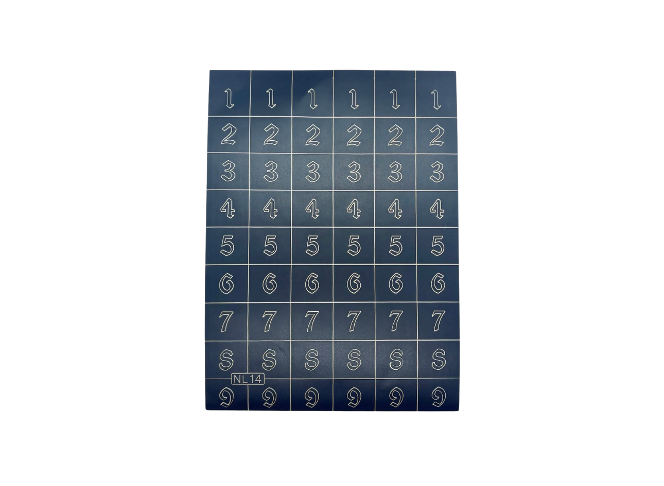 Number Airbrush Stencil