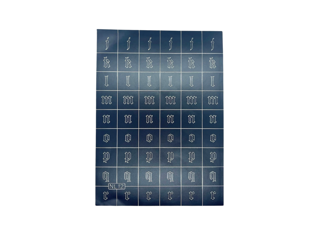 Alphabet Airbrush Stencil