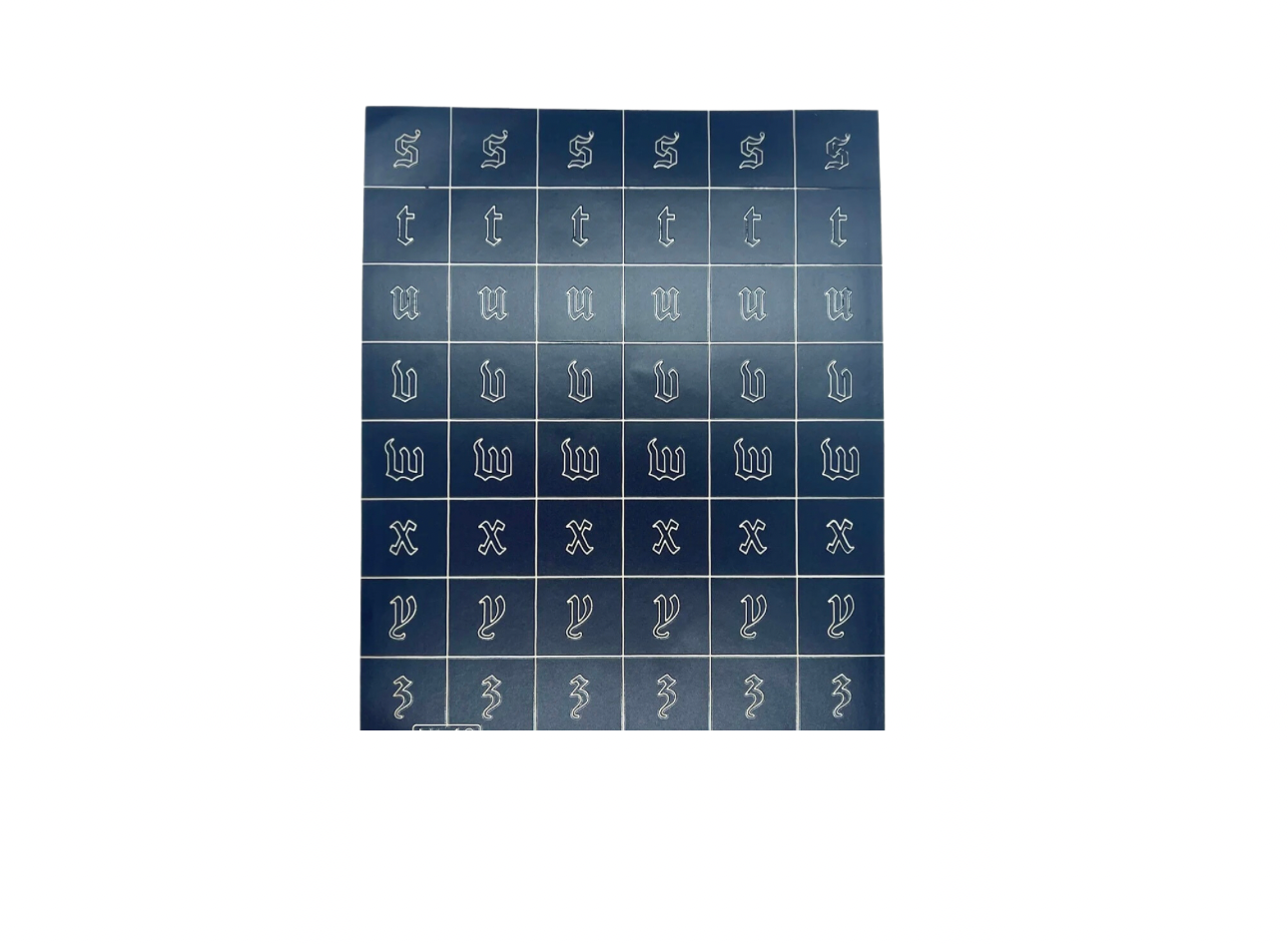 Alphabet Airbrush Stencil